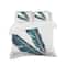 Designart 'Gold Indigo Feathers III' Glam Bedding Set - Duvet Cover & Shams